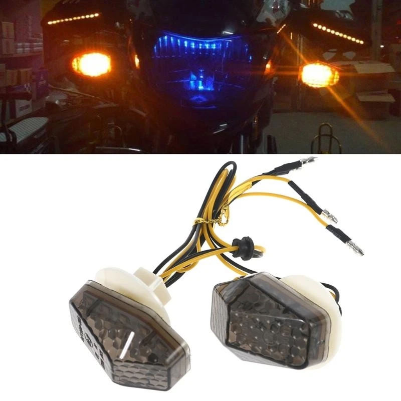 

2pcs 12V 12LED Turn Light Indicators Light Flashers Lighting High-power Universal Motorcycle For GSXR 600