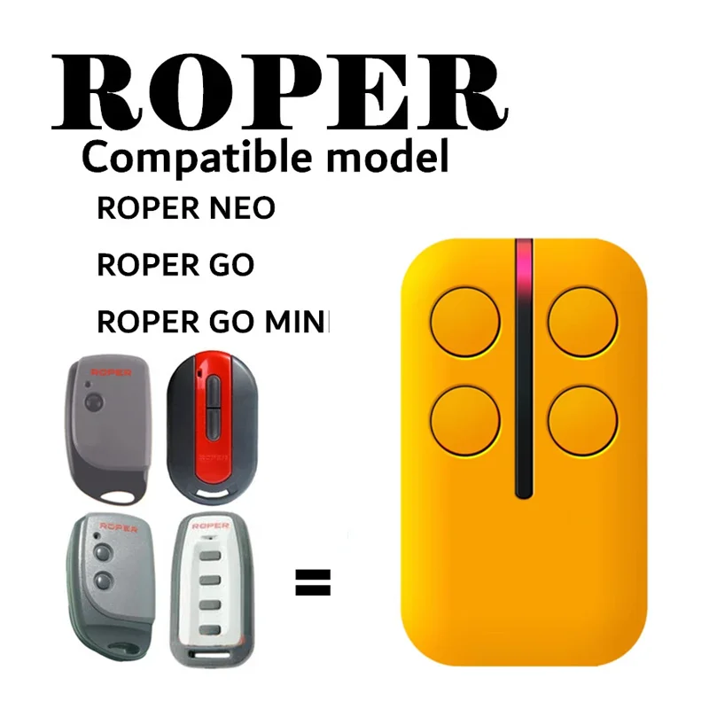 ROPER GO MINI Remote Control Compatible Copy ROPER 433mhz Command Transmitter