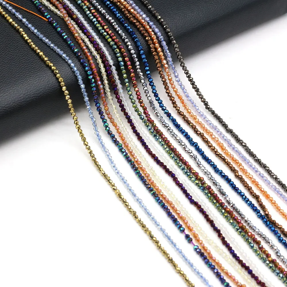 Natural Stone Beads Round Faceted Small Beads Color Loose Exquisite Beaded For Jewelry Making DIY Bracelet Necklace Accessories