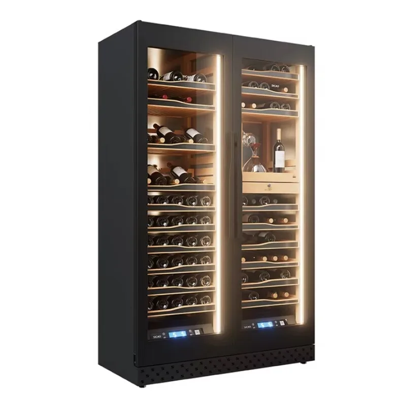 Airo Electric Customized Thermostatic Embedded Wine and Cigar Cooler Cabinet for Commercial