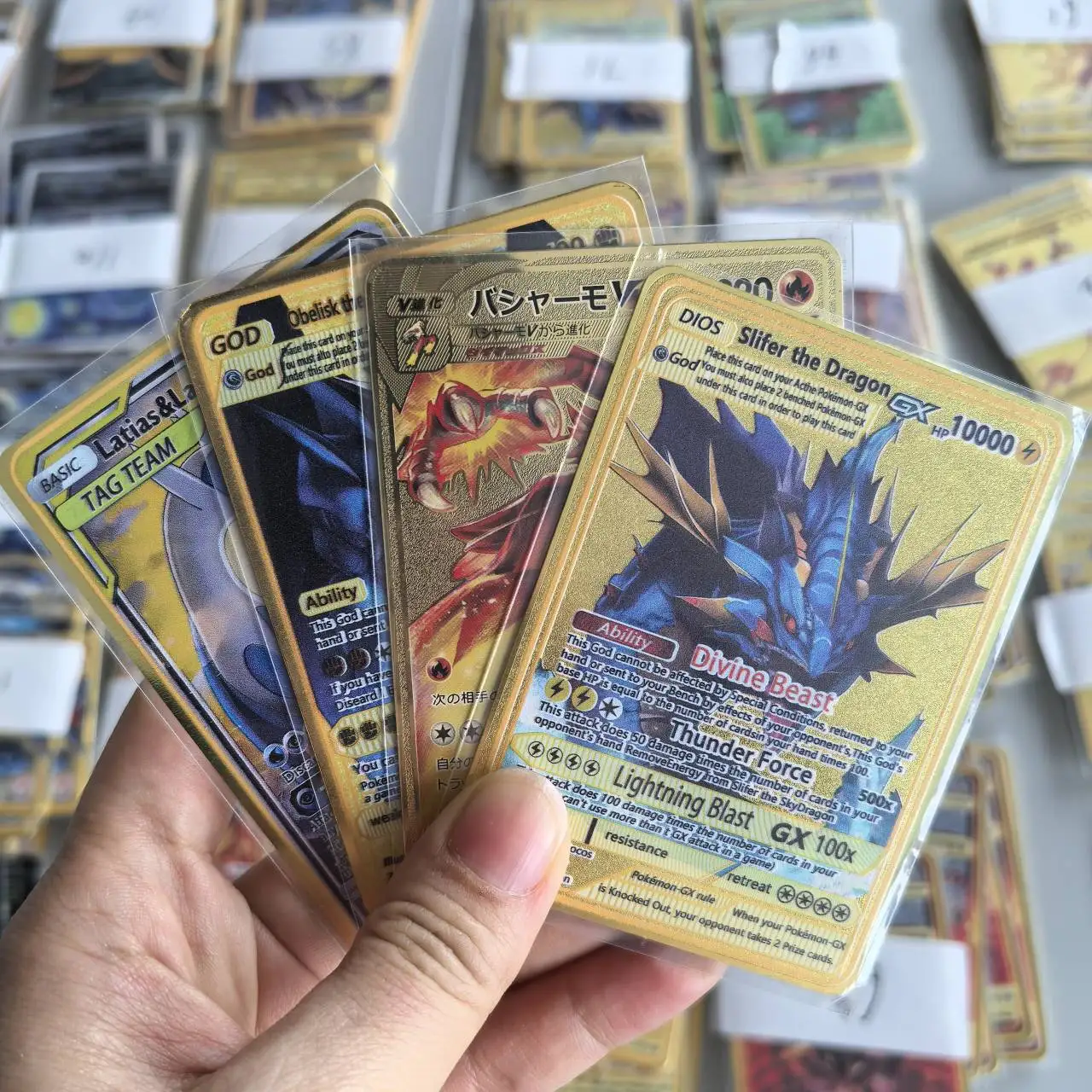 Nuevas Tarjetas Metálicas de Pokémon en Inglés, Anime, Charizard, Arceus, Mewtwo, Blastoise, Vmax, GX, V, Tarjetas Coleccionables, Juguete para Niños, Regalo