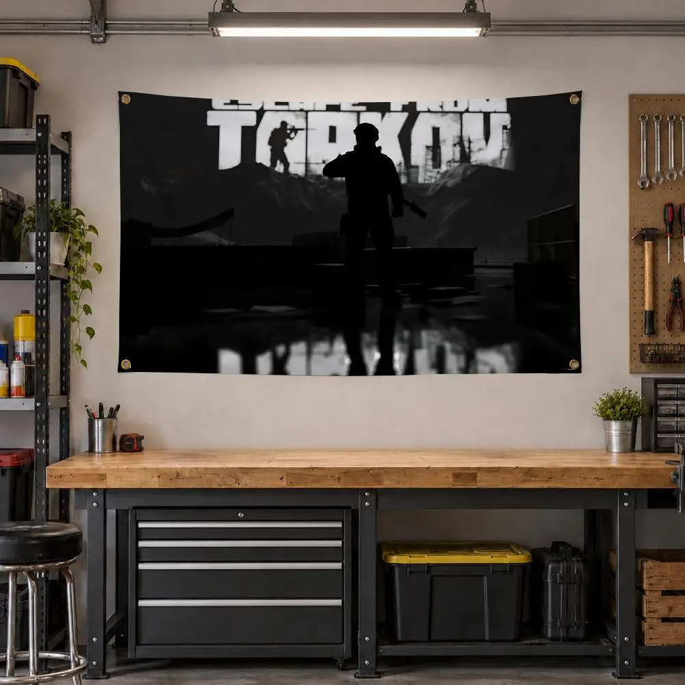 Game Escape from Tarkov Extraction Flags Personalized Banner Flag Room Dorm Camping Picnic Garage Bar Outdoor Wall Decor