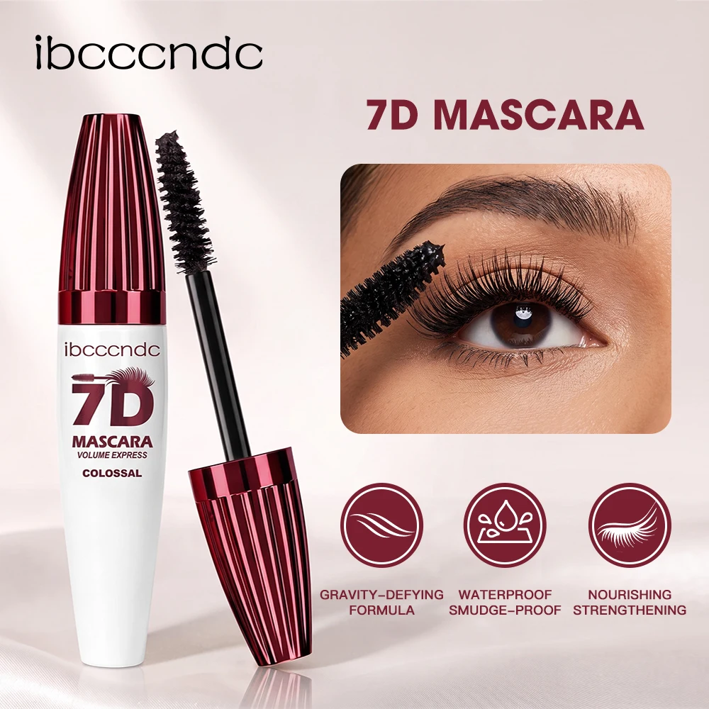 7D Collagen Mascara Deep Nourishing Waterproof Smudge-Proof Long Lasting Curling Strengthen Eyelashes 7D Volume Lashes Mascara