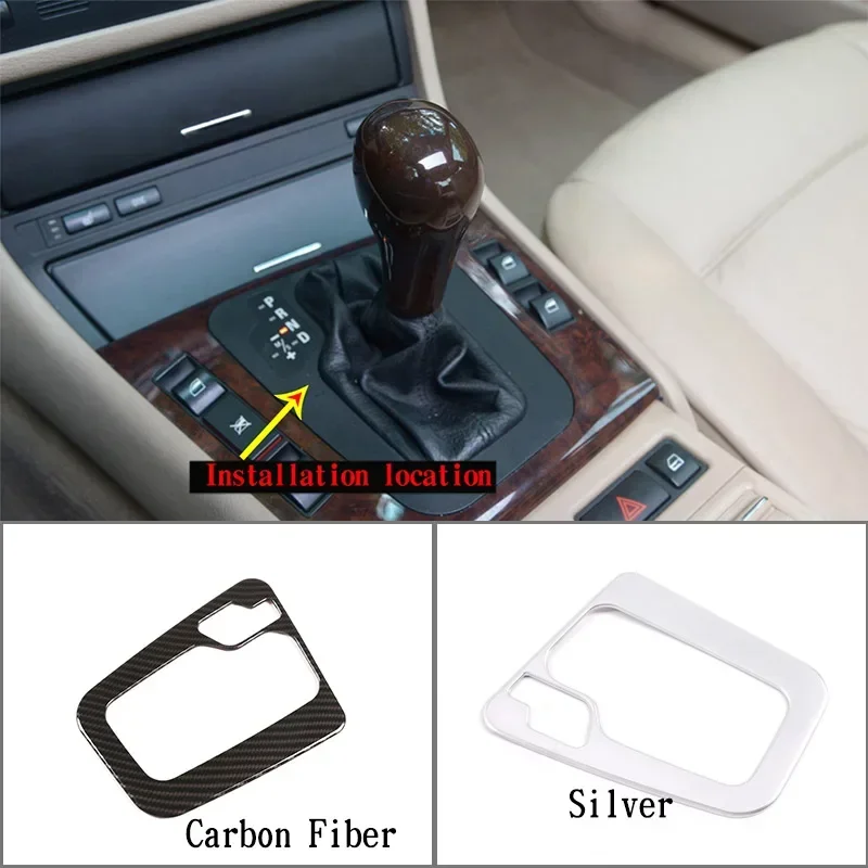 

For BMW 3 Series E46 1998-2004 ABS carbon fiber car center control gear display frame cover sticker car interior accessories