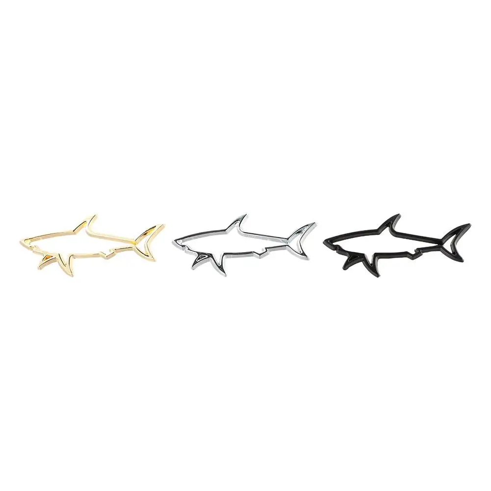 3D Metal Car Styling Sticker Hollow Fish Shark Emblem Badge Decals Automobiles Motorcycle Computer Fuel Cap Accessories