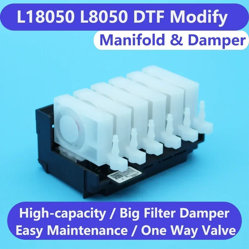 

L8050 L18050 Dtf Conversion Damper XP600 for Epson Ecotank Printer XP600 Head Manifold DTF White Ink Converter Printhead Adaptor