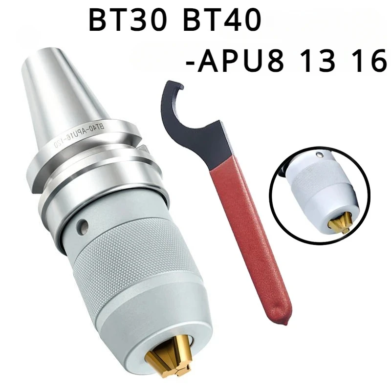 

BT30 BT40 BT50 APU08 APU13 APU16 APU Держатель инструмента Самозатягивающийся держатель инструмента для токарного станка с ЧПУ Автоматический сверлильный патрон Цанговый держатель инструмента