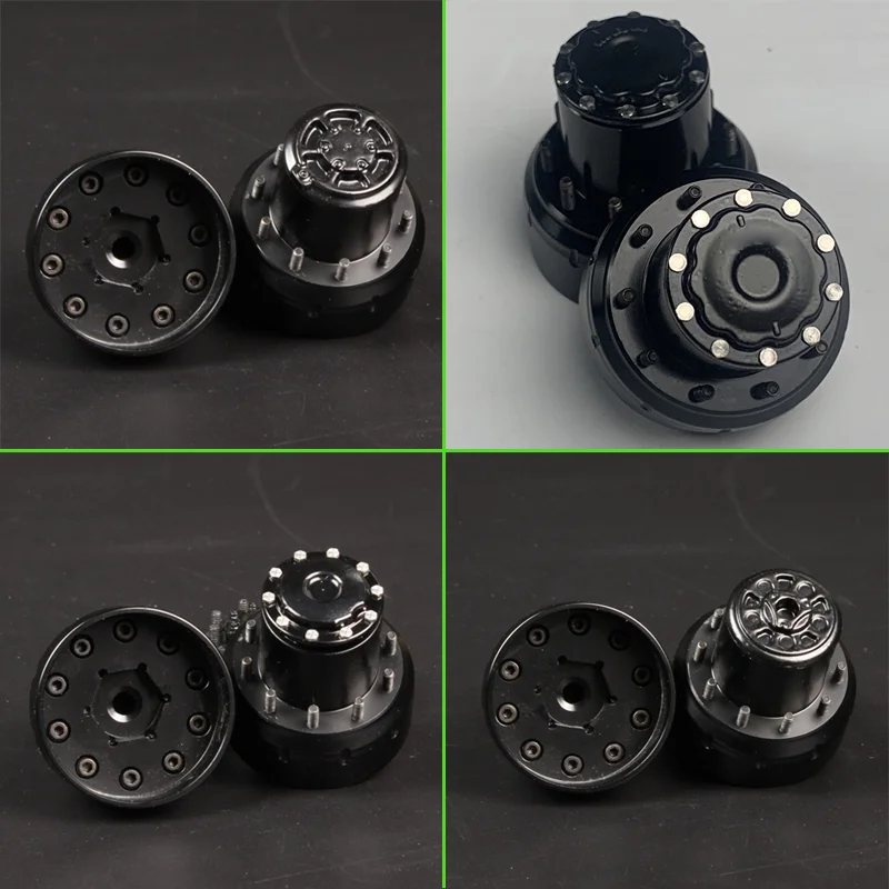 2pcs Metal Simulation Brake Hub for 1/14 Tamiya RC Truck SCANIA 770S R620 VOLVO BENZ Arocs MAN TGX Car