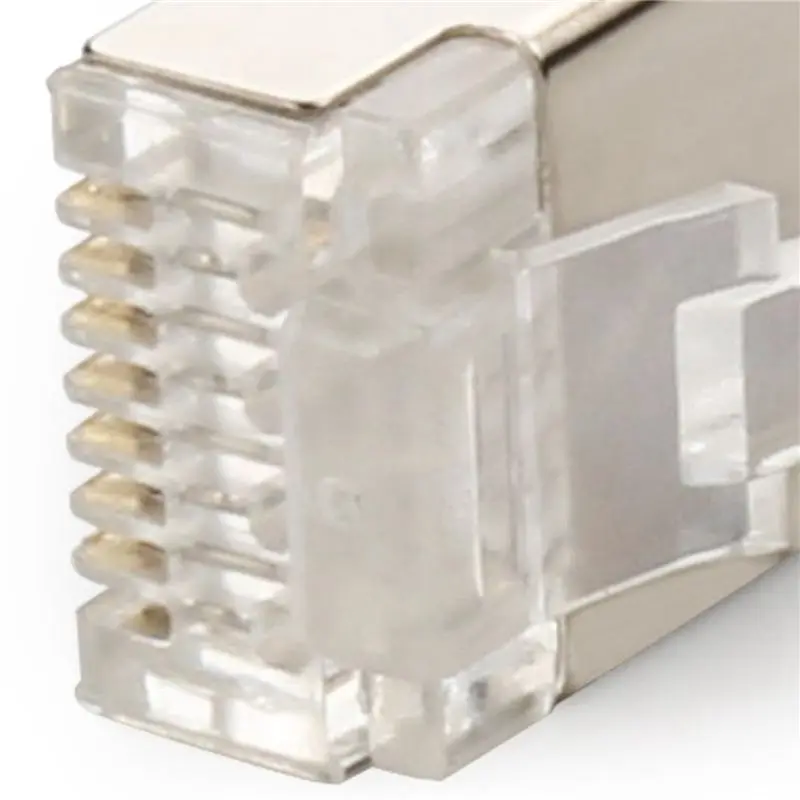 M51K-Shielded RJ45 Connector CAT5E CAT6 Crimp Ethernet Connector STP 8P8C Modular Crystal Head Plugs 200 Pieces