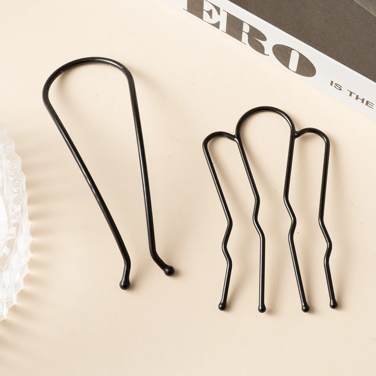 Black Metal U Shape Hair Fork Women Hair Stick Hair Combs Bun Hairpin Clip Hairstyling Tool Girls Hair Accessories Protect Scalp image 3