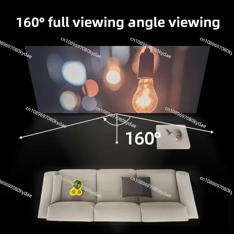 30-133 Inch Portable Projector Screen 16:9 Metal Anti Light Gray Optical Coating Reflective Canvas Projection for Home Outdoor