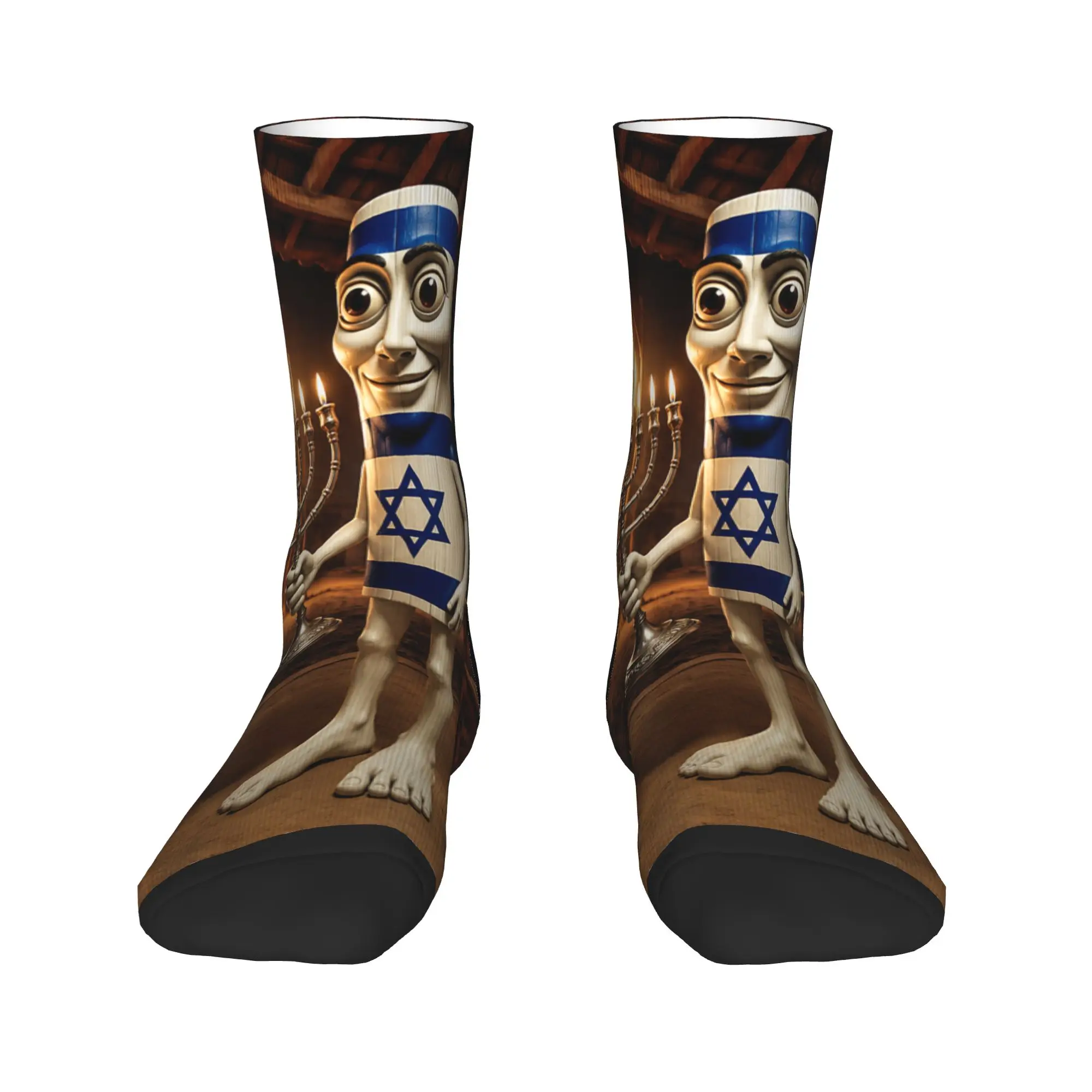 Funny Tung Sahur Jewish Italian Brainrot Meme Socks Autumn Stockings Vintage Adults Men Medium Soft Socks Graphic Non Skid Socks
