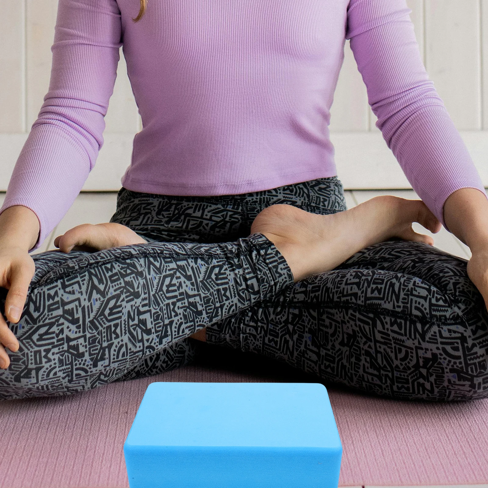 

High Density Yoga Block Brick Eva Foam Stretch Aid for Pilates Fitness Gym Workout Balance Strength Flexibility Blue