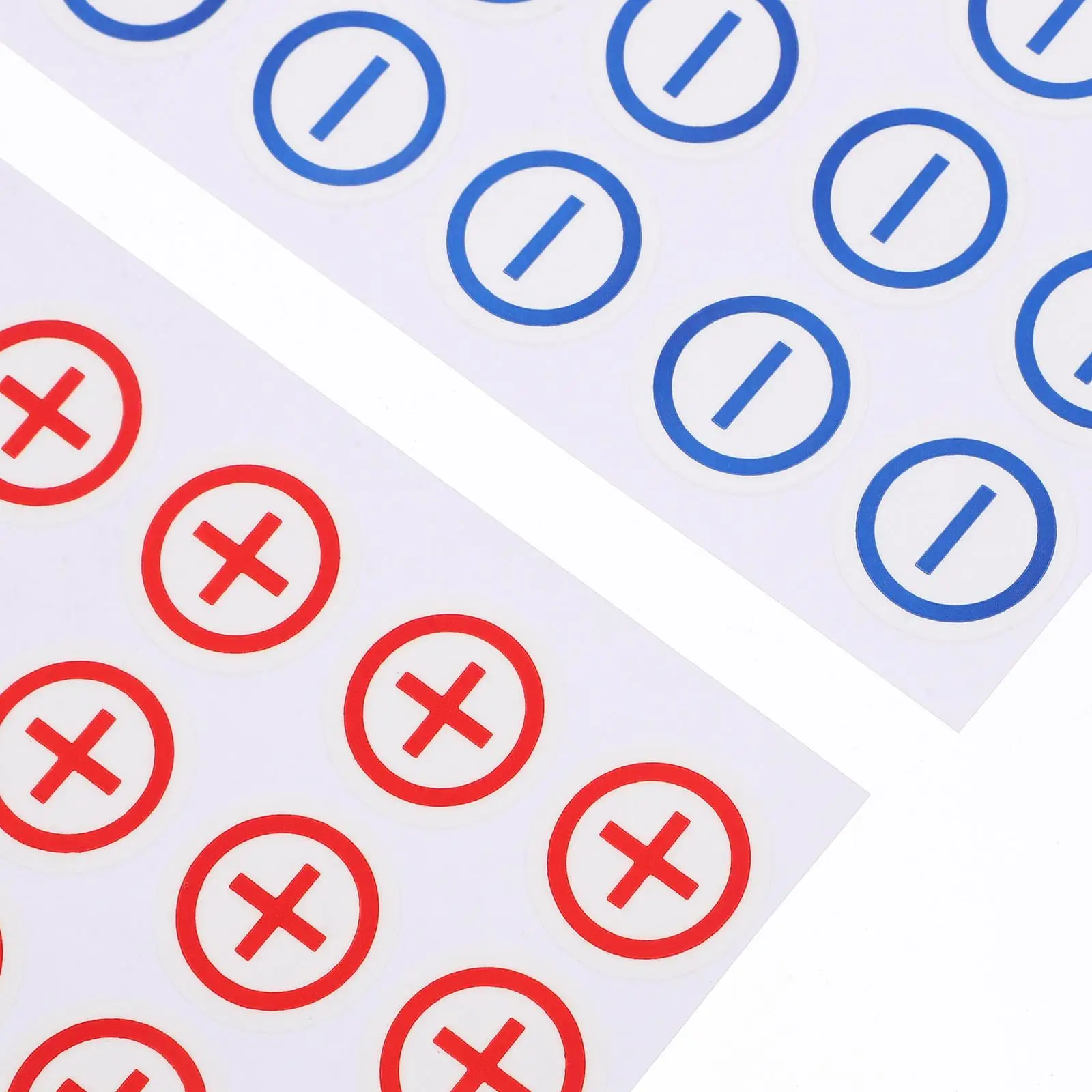Etiquetas adhesivas redondas de polaridad de 20mm para baterías, máquinas eléctricas, cumplimiento de seguridad, identificación clara, adhesivo fuerte