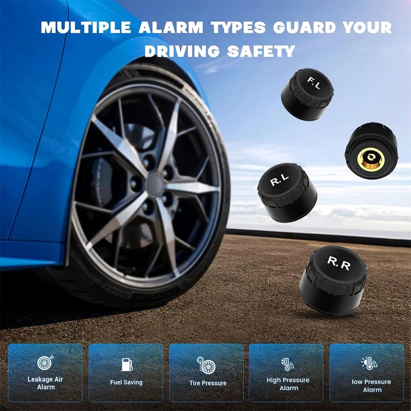 Super Sale USB Android TPMS Spare Tyre External Sensor Tire Pressure Freely Wireless for Car Navigation Radio Player Detection