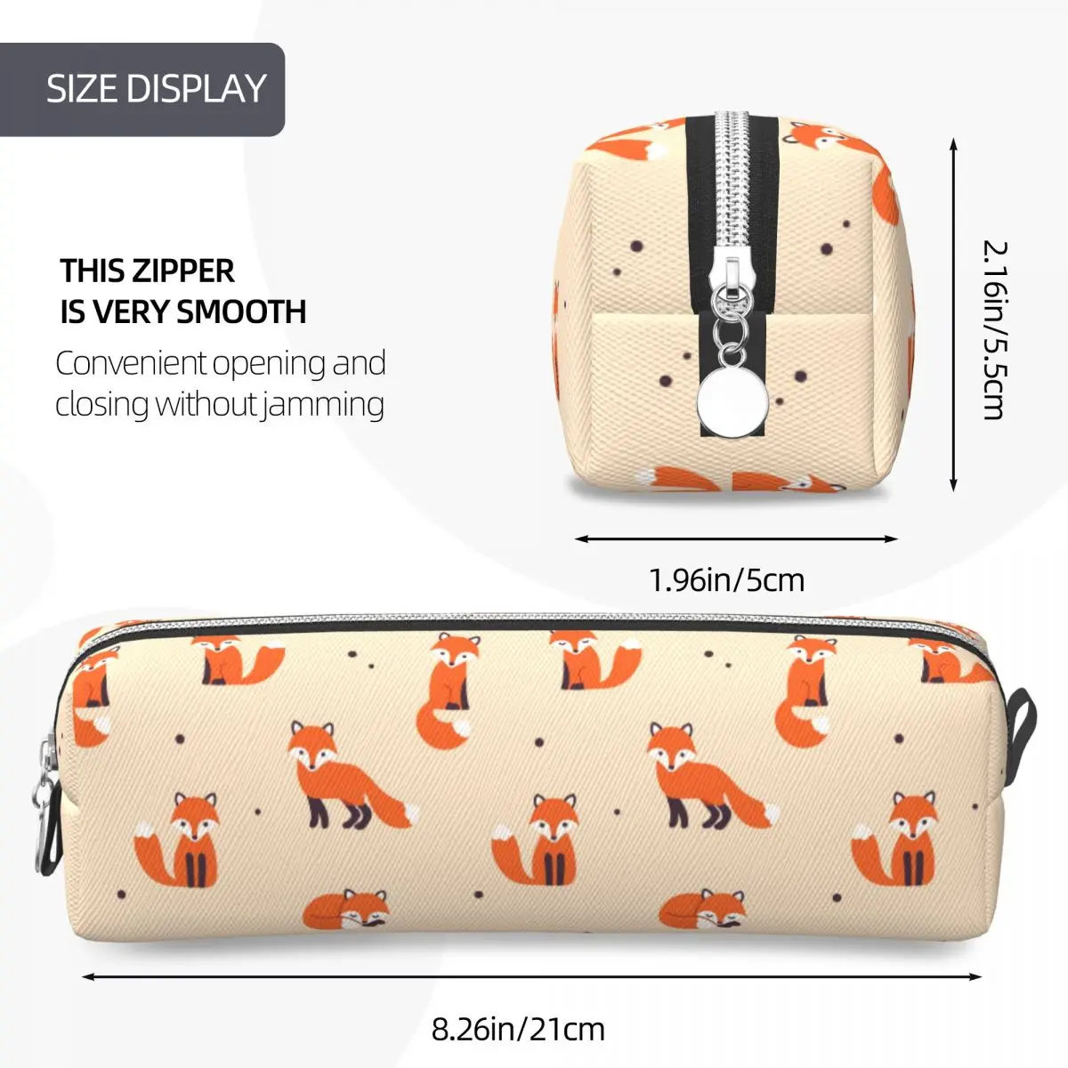 لطيف الثعلب الكرتون نمط مقلمة الثعالب الحيوان pencelcases حامل قلم أطفال حقيبة التخزين الكبيرة اللوازم المدرسية هدية القرطاسية