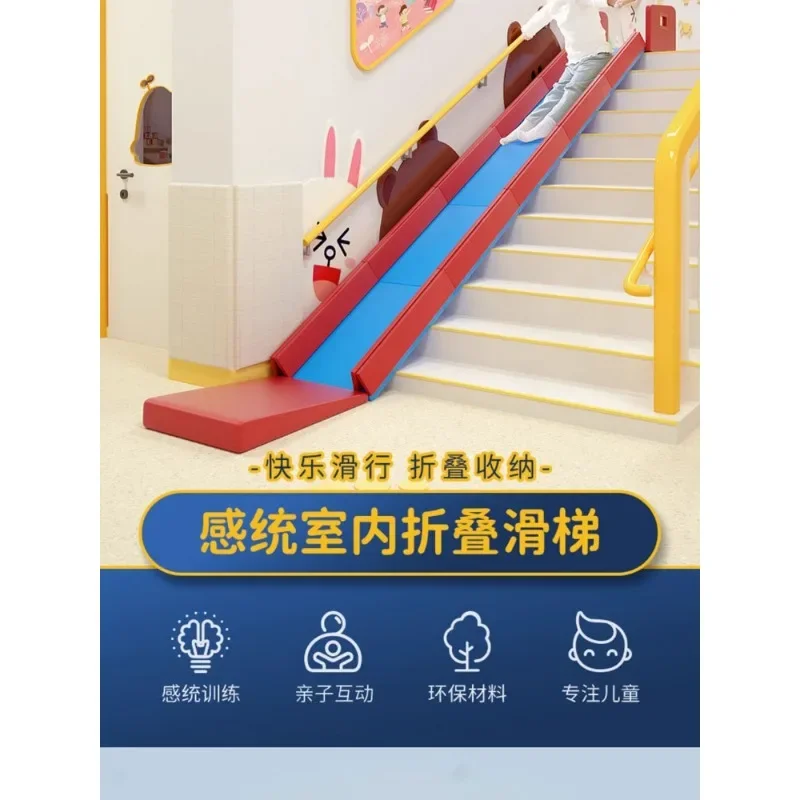 Modular Indoor Sensory Play Corridor – Soft-Foam Foldable Slide with Stair Access, Designed for Preschool Early Years Education