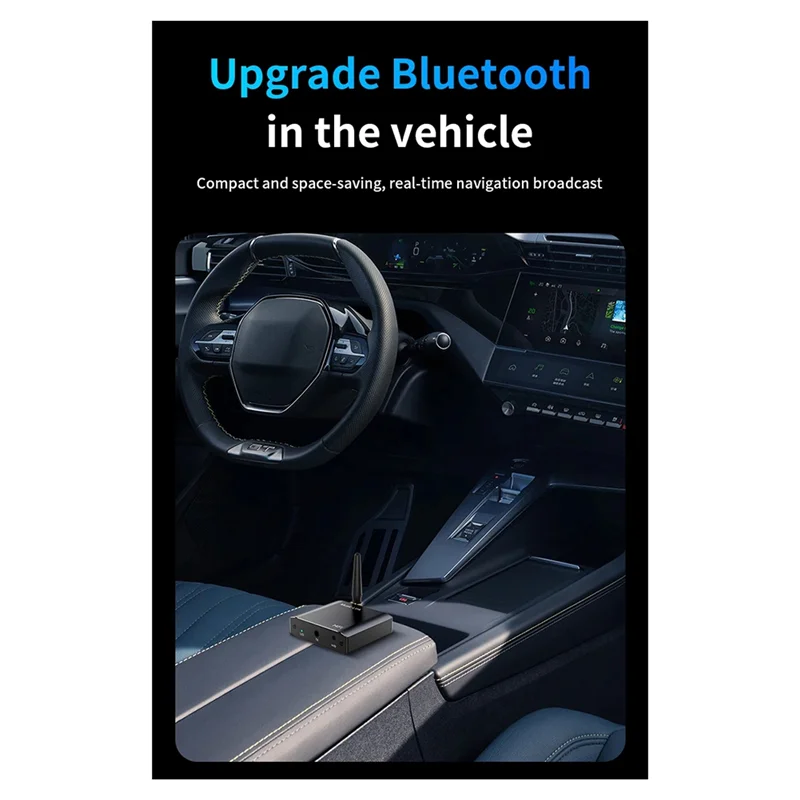 HFES محول موسيقى ستيريو لاسلكي 2 في 1 بلوتوث 5.3 جهاز إرسال استقبال الصوت 3.5 مللي متر Aux للتلفزيون الكمبيوتر المتكلم سماعات السيارة