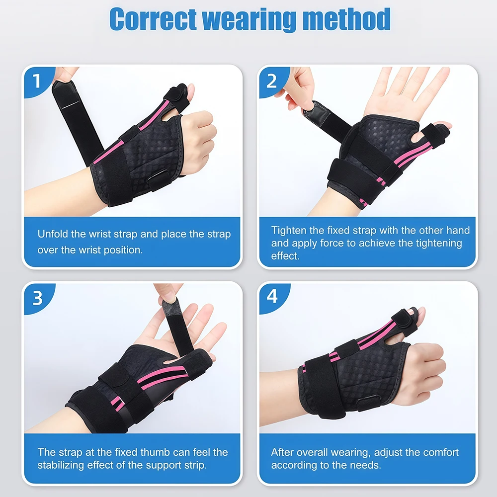 1/2 Stück Handgelenkstütze bei Arthritisschmerzen, Daumenbandage für Triggerfinger, für Männer und Frauen, Sport, De Quervain, Sehnenentzündung, CMC – Detail 14