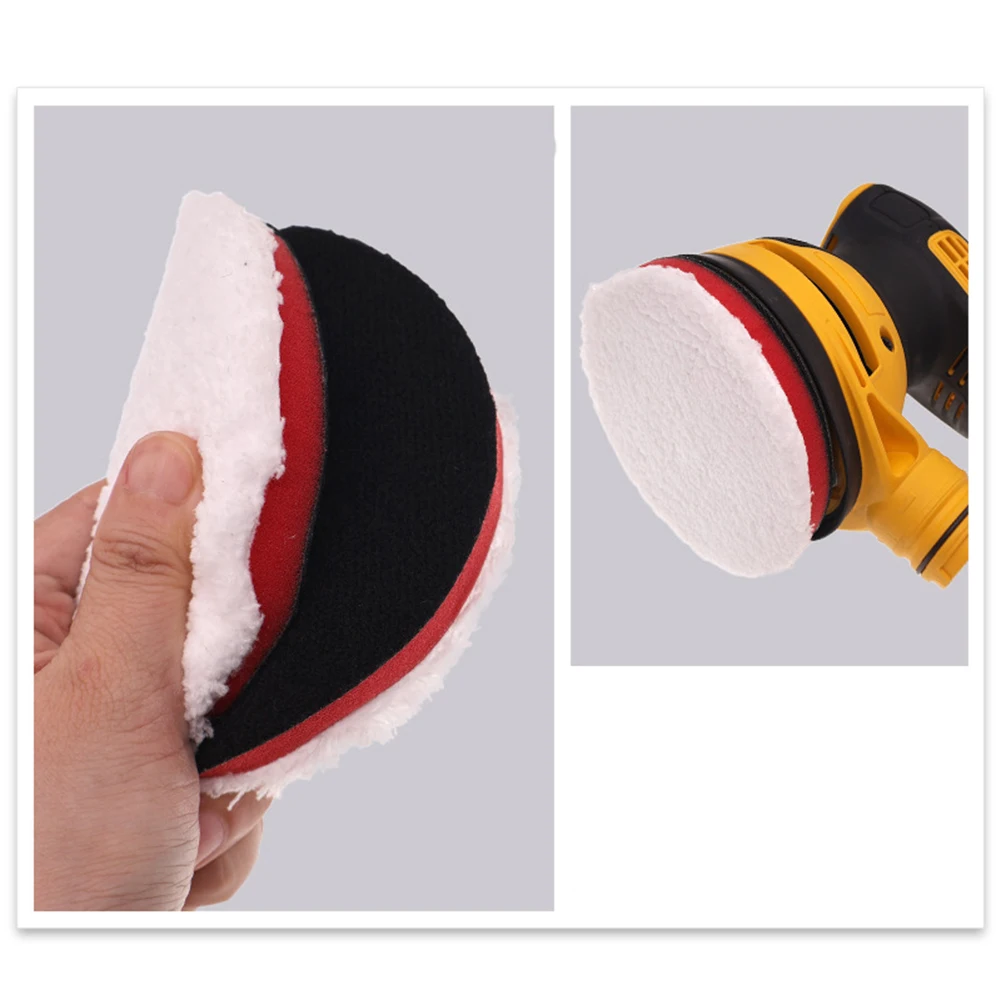 5 In Polished Disc Reusable Microfiber Buffing Pads For Car Polishing Scratch Shine 5-inch Fiber Disc Fiber Polishing