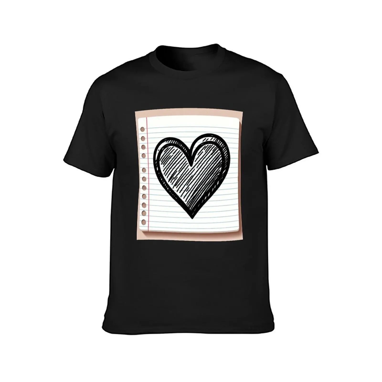 Millie's Heart Doodle T-Shirt korean fashion anime clothes tshirts for men