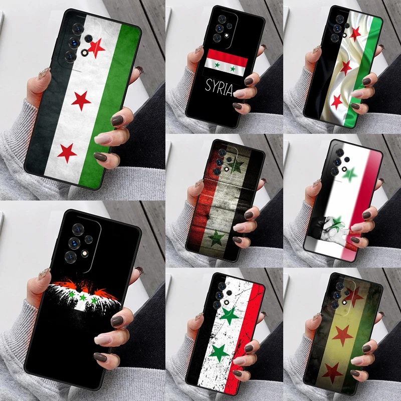 시리아 국기 폰 케이스 삼성 갤럭시 S25 S23 S30 S8 S21 S20 FE S24 S22 노트 10 20 플러스 라이트 울트라용