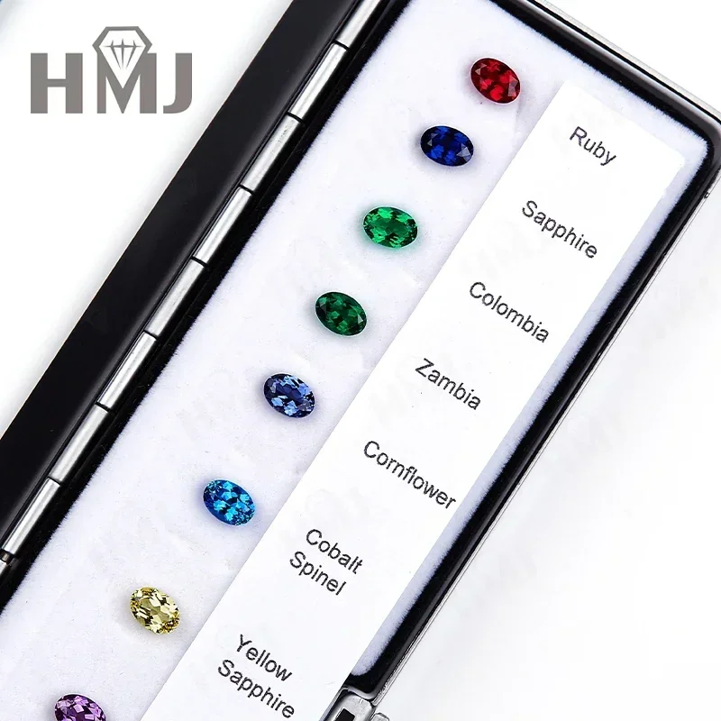 

Master Stone Set Color Reference 13 Colors Oval 5*7mm Jewelry Making Lab Grown Ruby Sapphire Emerald Paraiba Spinel Color Chart