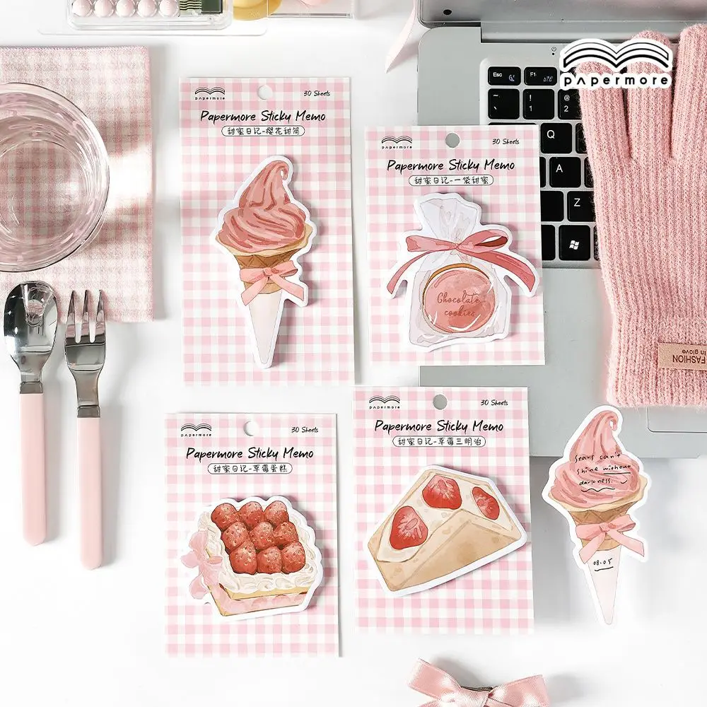 30 Sheets Cute Sticky Notes Yummy Food Sticky Kawaii Sticky Notes Fun Sticky Notes Cute Notepads Sticky Note Pads