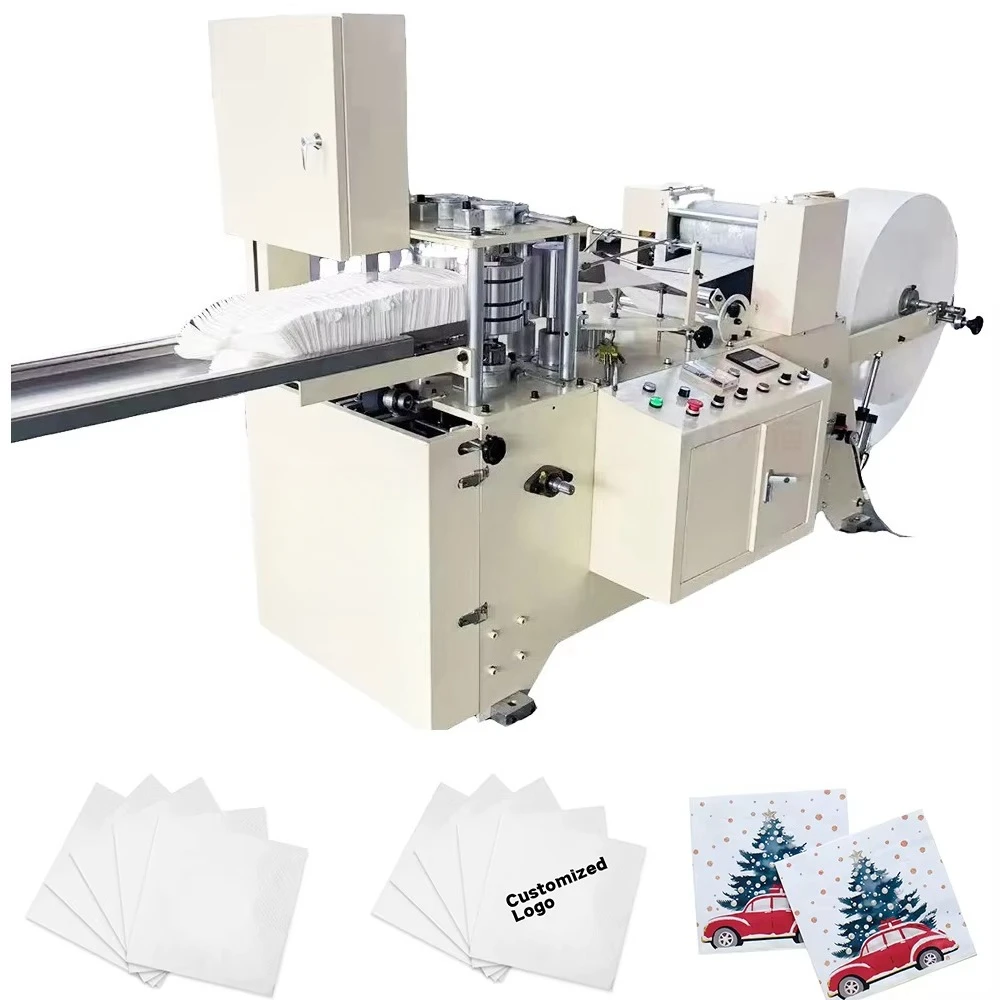 Home Business Small Napkin Tissue Paper Making Machine Embossing Cutting Mini Paper Production Line