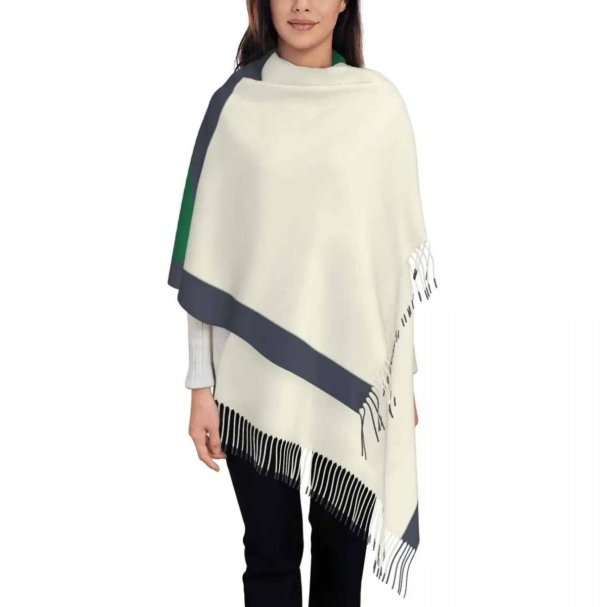 Fashion Colored Stripes K-Kates Scarf with Tassel Luxury S-Spades Keep Warm Shawls Wrpas Men Women Head Scarves y2k Cool Bandana