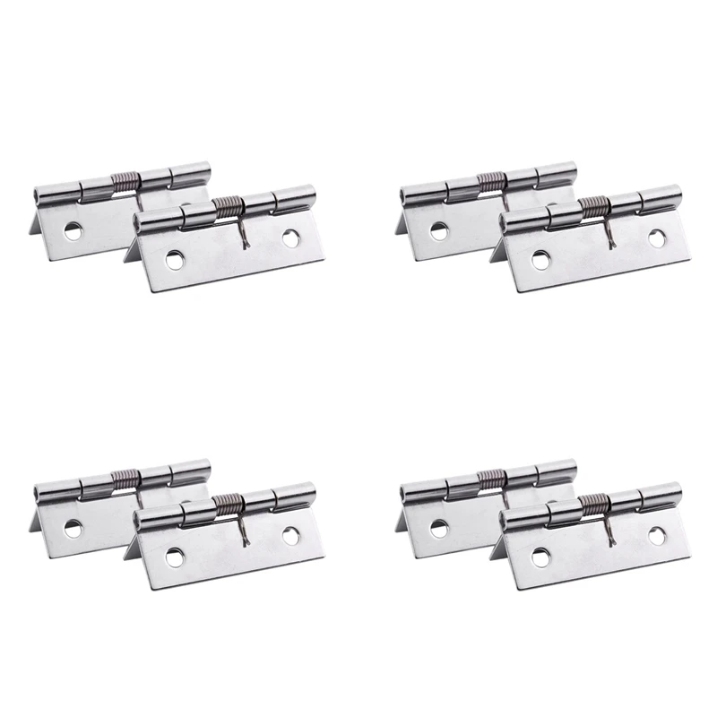 

Furniture Cabinet With 50 X 38 X 5Mm, Spring Hinges Made Of Stainless Steel, Silver, 8 Pieces