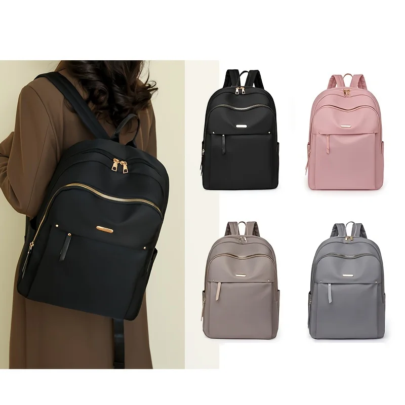 Chic Vegan Backpack - Adjustable Straps, Multi-Compartment Design, Perfect for College or Travel