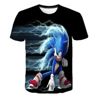 Summer New Anime Sonics T Shirt Kids Clothes Boys Cartoon Pokemoned Tshirt Boys Clothes T-shirt Set Clothes Trucksuit for Girls