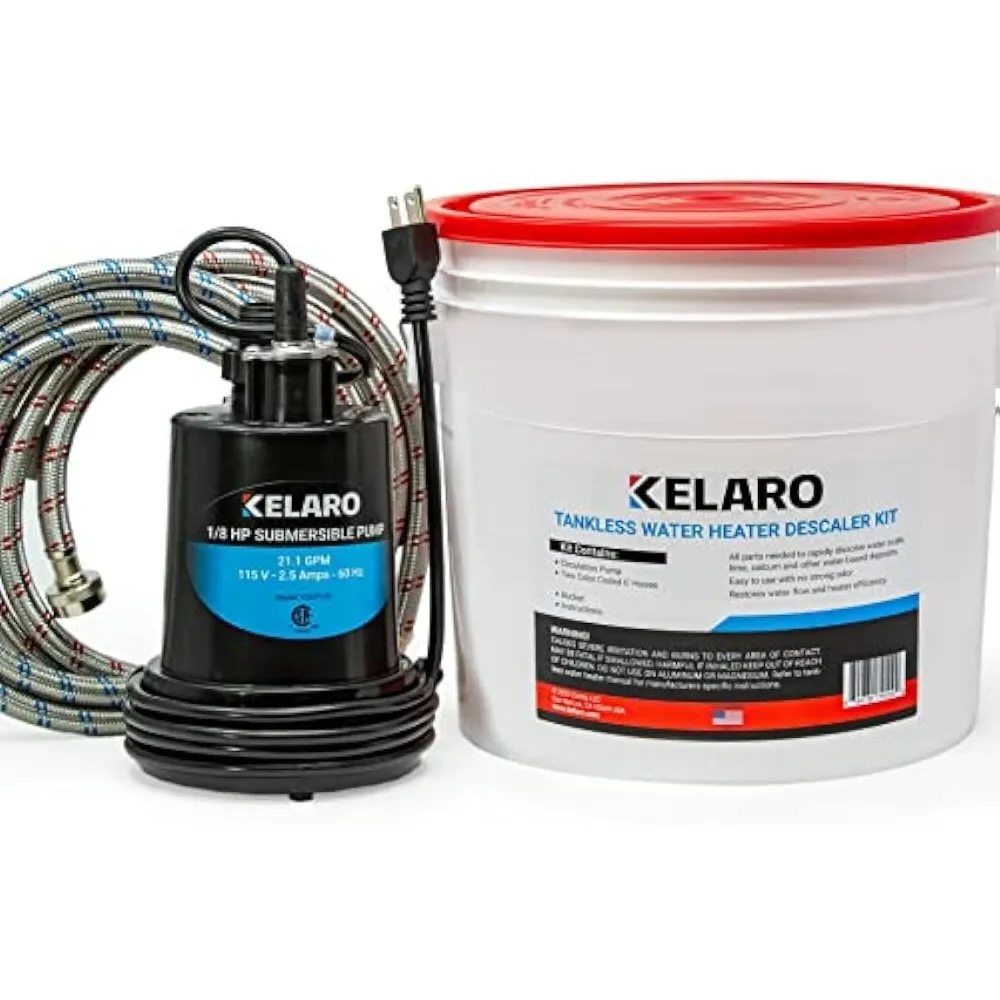 Kelaro Tankless Water Heater Flushing Kit - Just add Vinegar Descaler