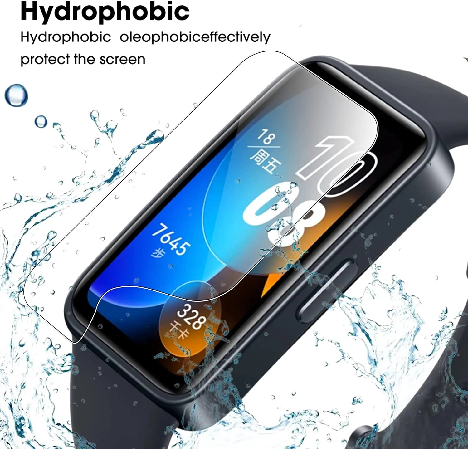 100% Brand New And High Quality 3-Piece Smart Bracelet Full Gel Soft Hydrogel Film For Huawei Band 8 Screen Protector Non-Glass