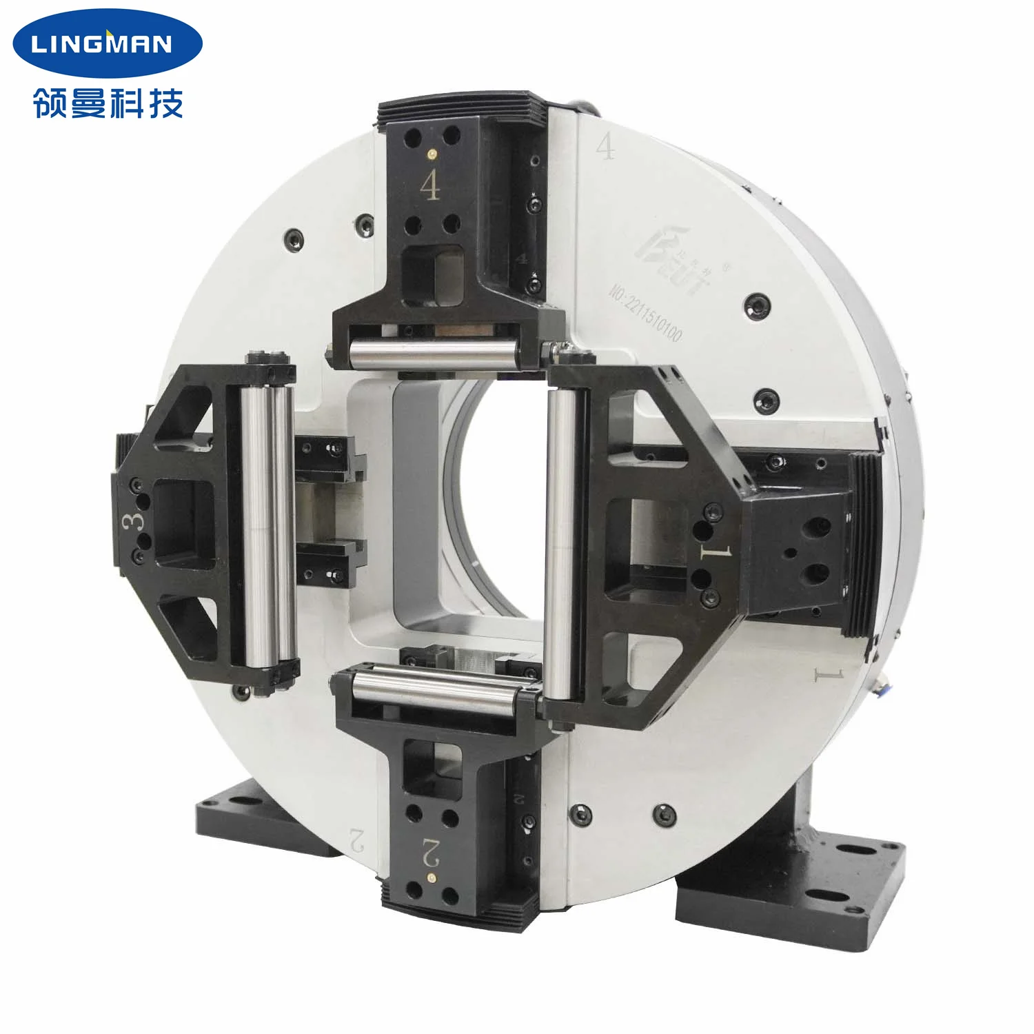 Lingman Square Hole Precision Model Pneumatic Full-Stroke   Chuck F245DF High Precision and Low Maintenance