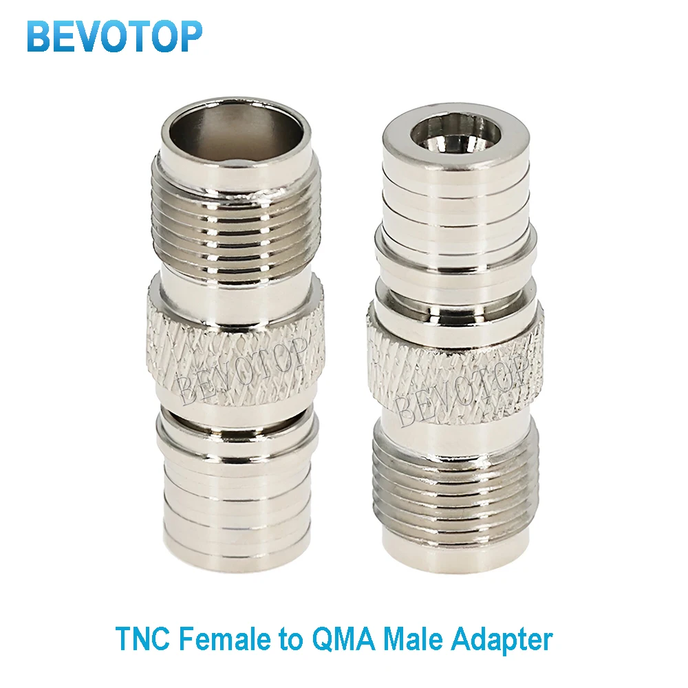 

10PCS/lot TNC Female Jack to QMA Male Plug Straight Adaptor High-Quality 50 Ohm Nickel plated RF Converter Connector BEVOTOP