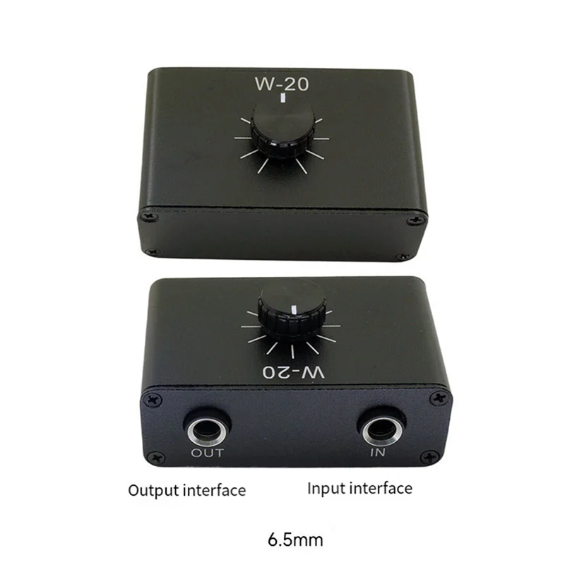 A69Z Instrumento Musical Microfone Dinâmico Controlador de Attenuação de Ajuste de Volume 1/4Intrs 6.35Mm Interface Suporta Estéreo