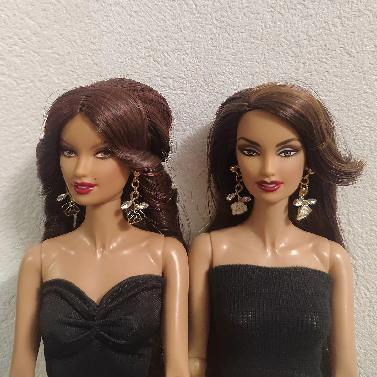 

1/6 Doll Jewellery Accessories Original Handmade Vintage Elegant Black Rose / White Rose Earrings For 30cm BJD Doll DIY Dress Up