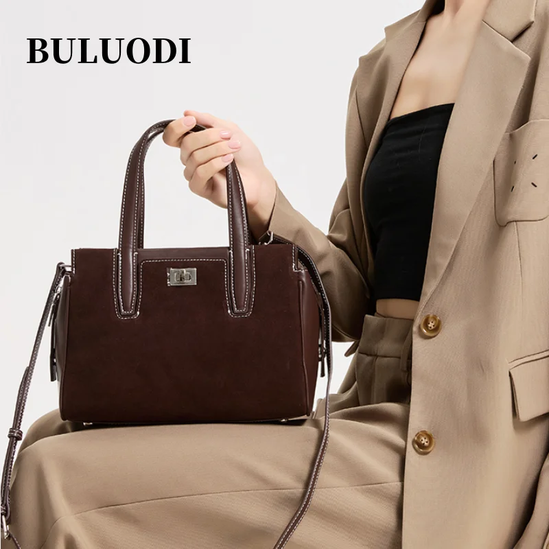 Ladies' luxury designer bags patchwork retro suede handbags ladies' shoulder bags Large Capactiy Shoulder Bag Women's handbag