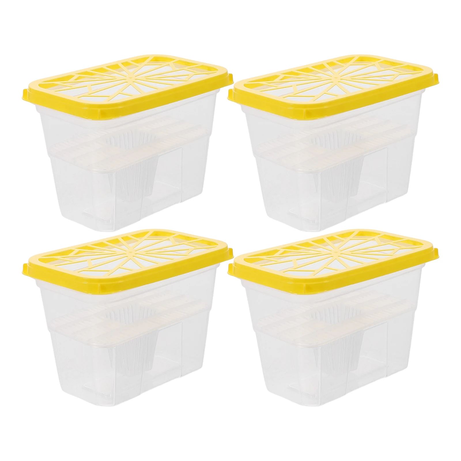 

4pcs Dehumidifier Large Capacity Reusable Containers Closet Moisture Absorber Box Shoe Cabinet Bookcase Yellow Holders