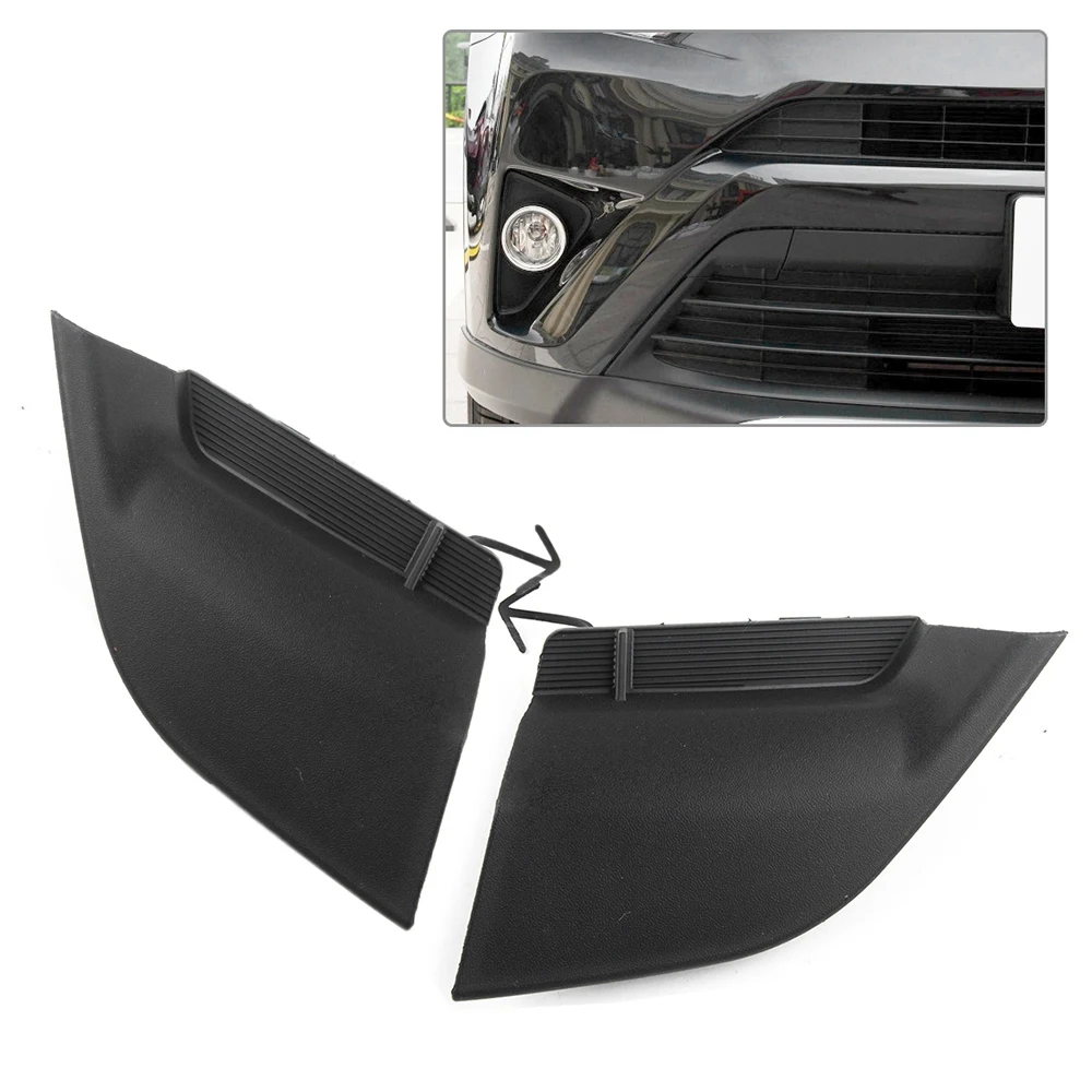 

M46K-2Pcs Front Bumper Tow Hook Eye Cover Cap For Toyota RAV4 EU 2016-2018