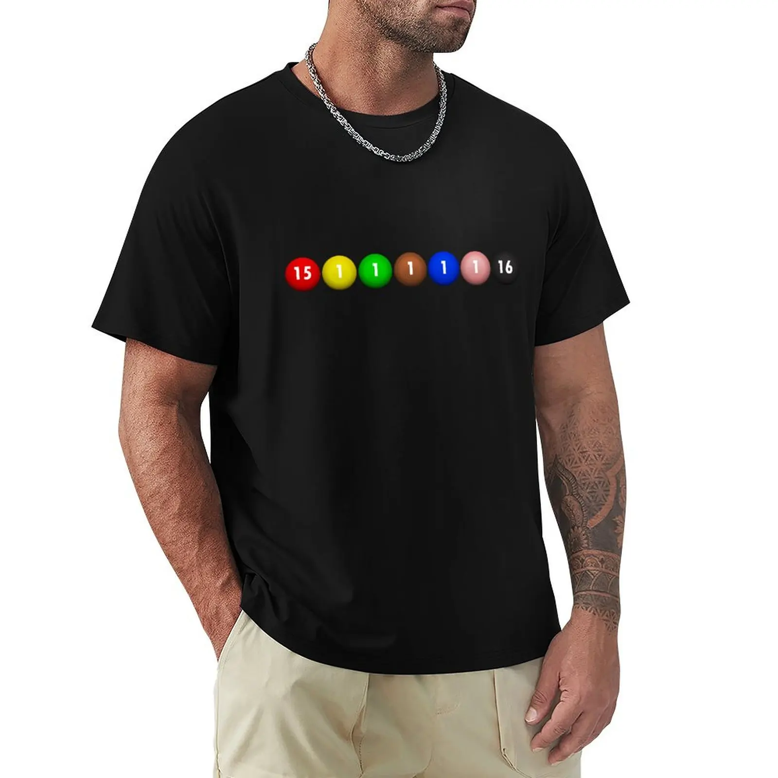 Snooker 147 maximum break T-Shirt Big and Tall Short Sleeve Tee