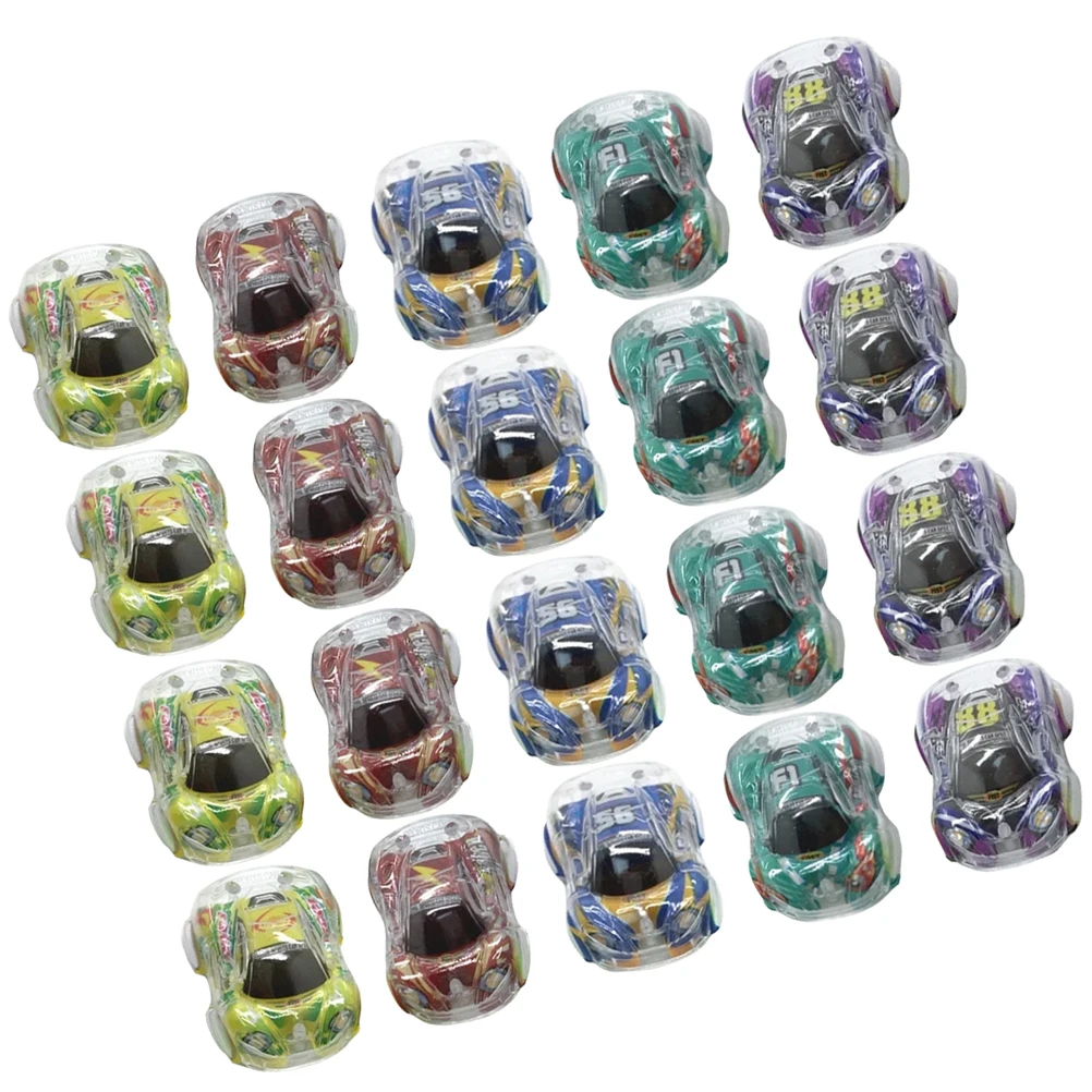 25 stuks Mini Pull Back Cars Kids Peuter Set Gemengde Stijl Cartoon Bouwvoertuig Traagheidsauto Wrijving Aangedreven Klein