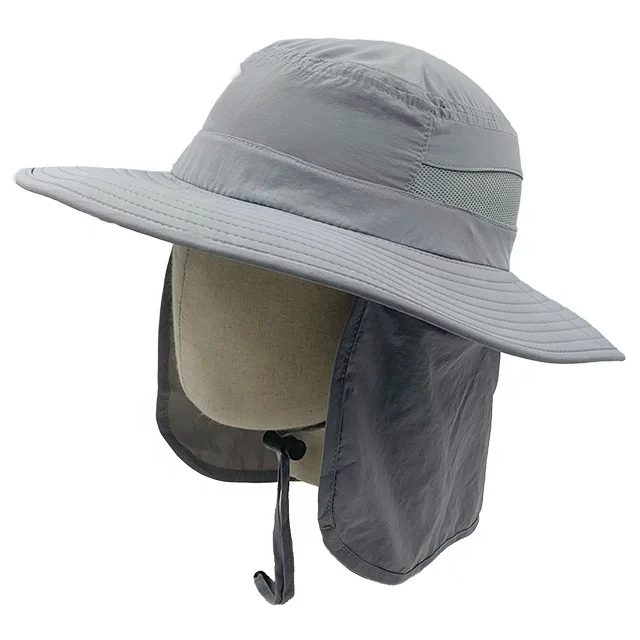 High quality quick dry waterproof fishing bucket hat uv protection mesh breathable sun hat wide brim neck cover bonnie hat