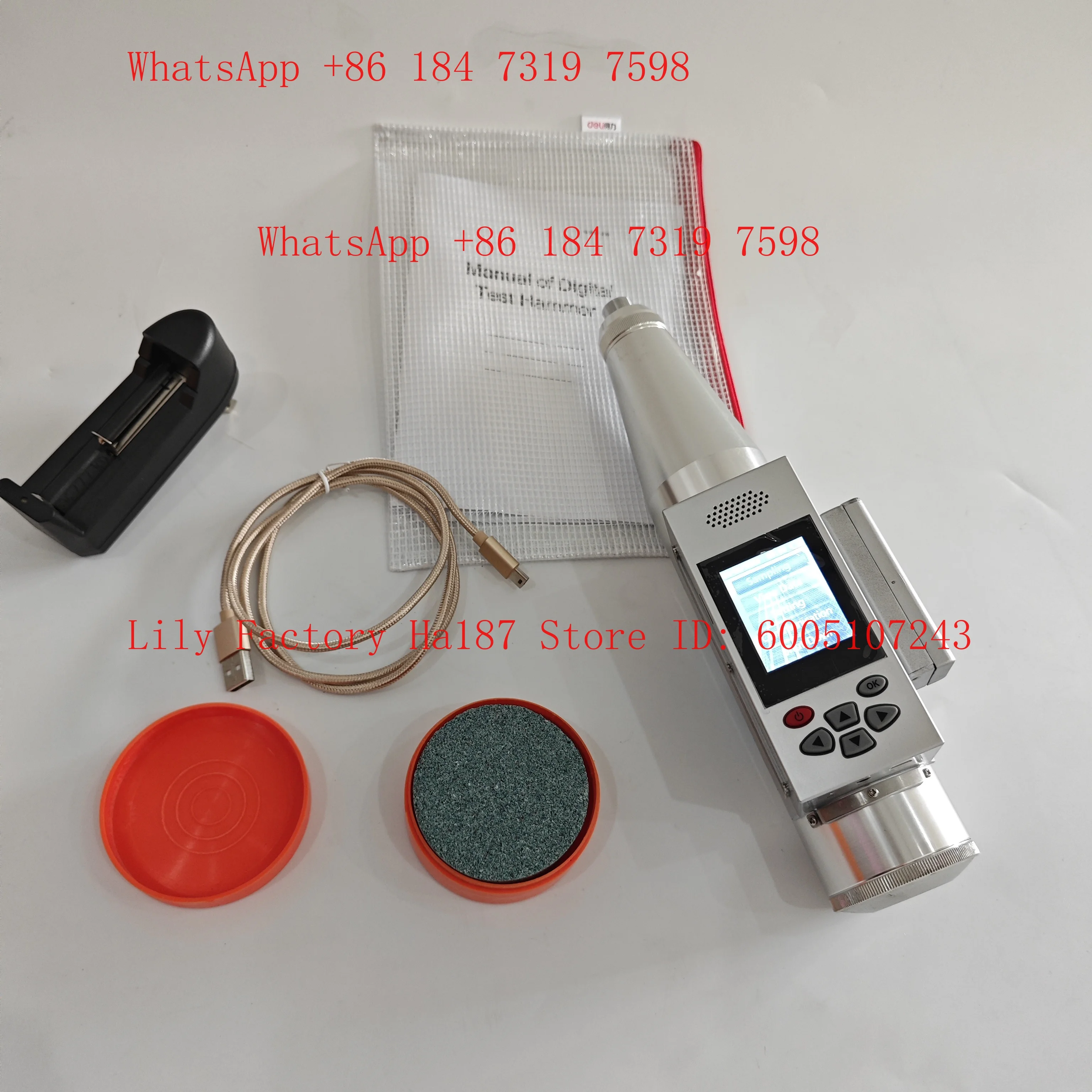 HT225-W+ Digital Concrete Rebound Hammer | Test Hammer with Voice Function & High-Resolution LCD Display