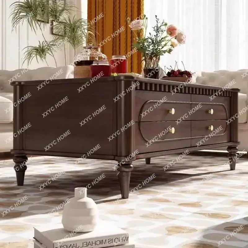 XXSimple Brown Luxury Coffee Tables Walnut Classy  Salon Living Room Coffee Tables Apartment Vintage