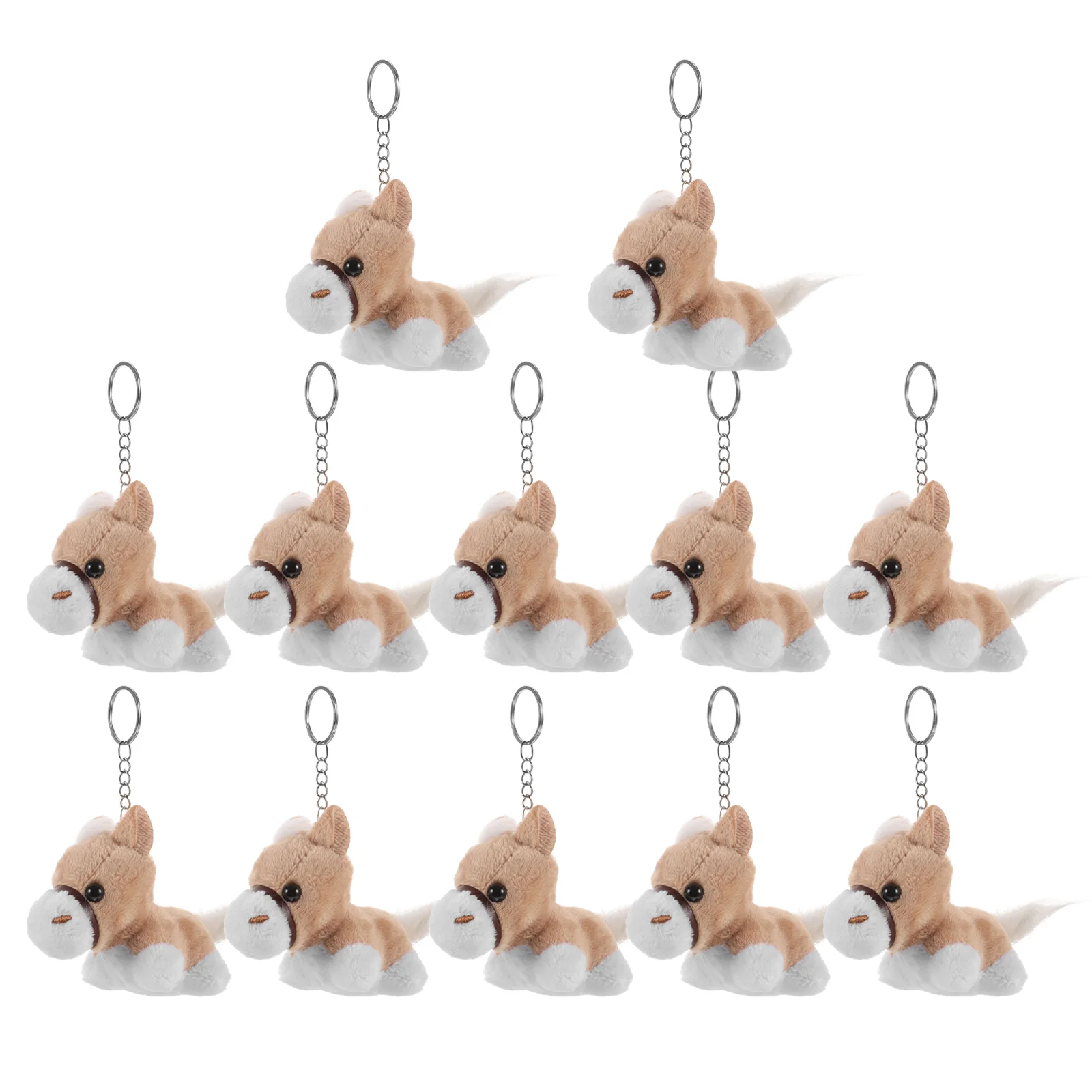 

12 Pcs Toy Bulk Toys Bag Hanging Ornament Pendant Horse Stuffed Animals Plush Keychain