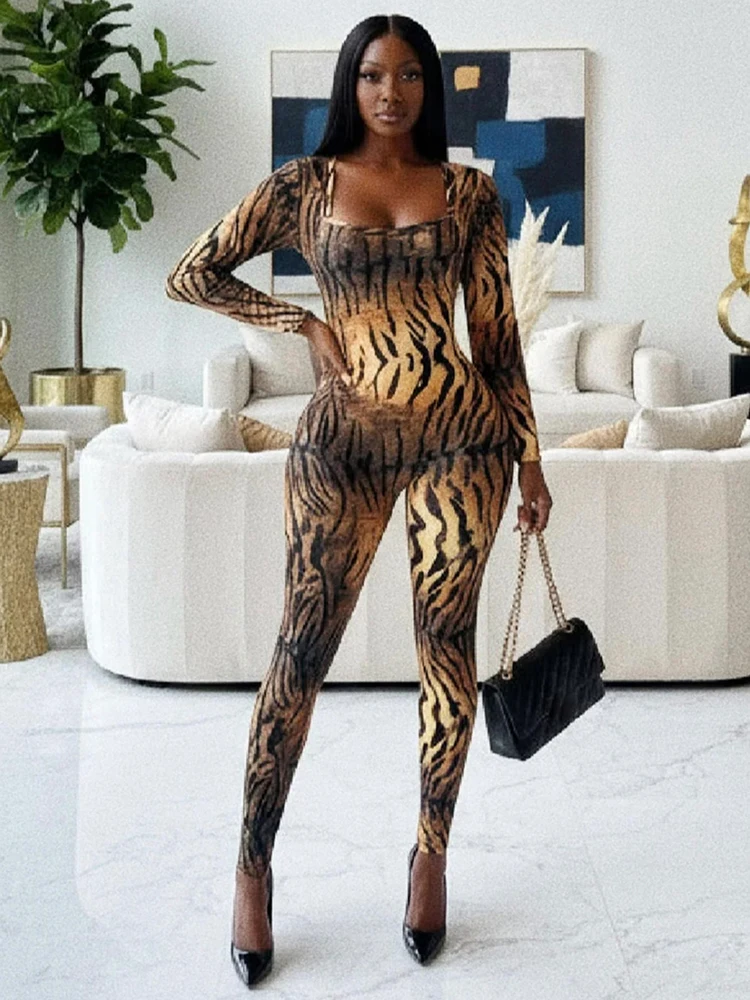 Nibber التدرج النمر طباعة حللا المرأة عارية الذراعين الخوخ بعقب ساحة طوق كم كامل نحيل مثير الشارع أزياء وتتسابق