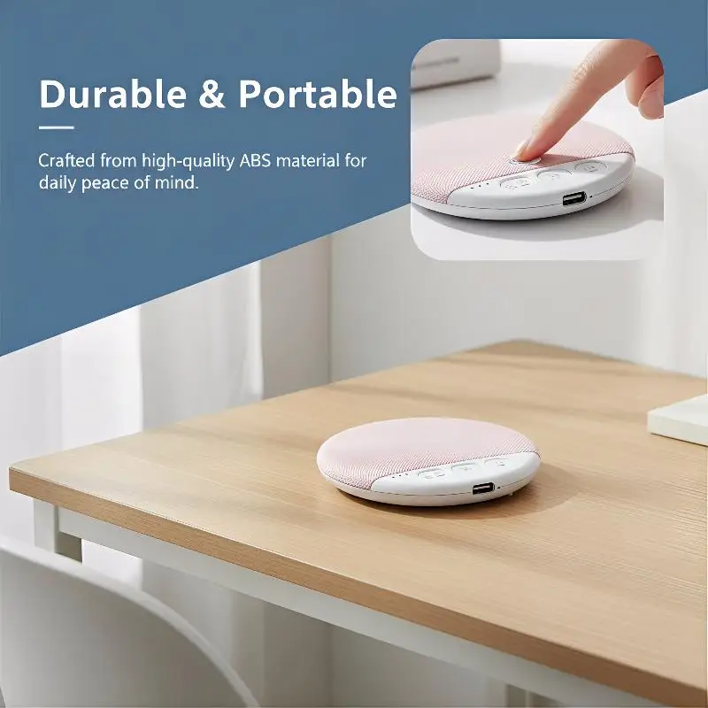 Under Pillow Mini Speaker 5.4 Hifi Stereo Sound Machine White Noise With 30/60/90 Min Timer For Bedroom Sleep